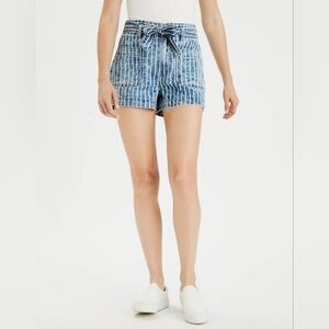 American Eagle AE Stretch Highest Waist Mom Shorts Paper Bag Style Relaxed